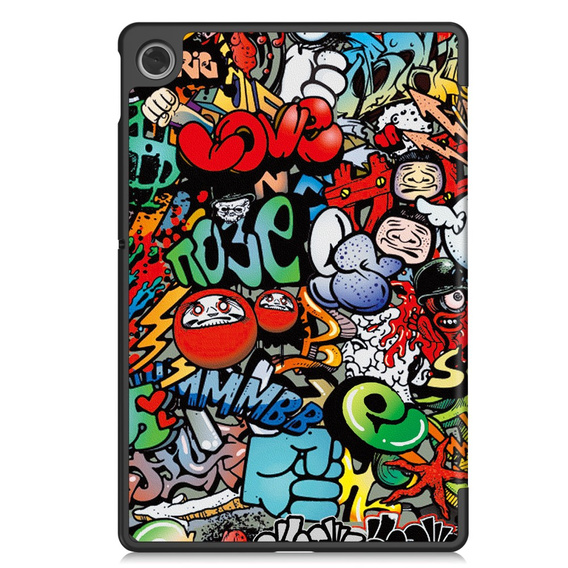 Калъф за Lenovo Tab TB311FU, Smartcase, graffiti