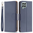 Калъф с капак за Samsung Galaxy M33 5G, Wallet Litchi Magnet, тъмносин