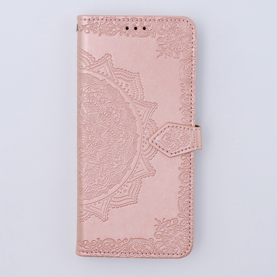 Калъф с капак за Motorola Moto G54 5G, Mandala, розов rose gold