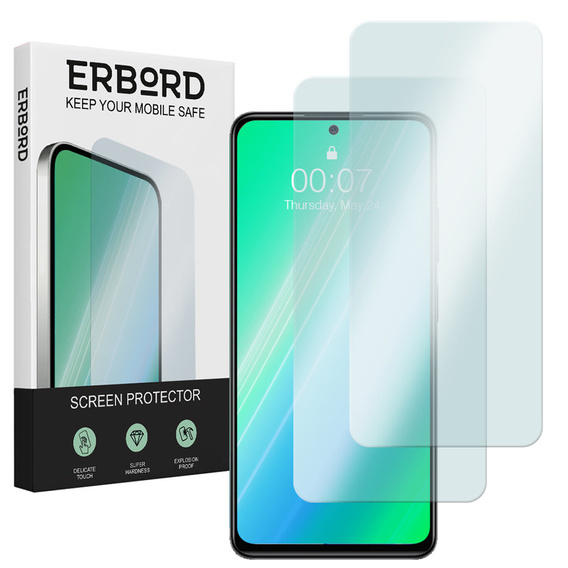 2x Закалено стъкло за Xiaomi Redmi Note 11 Pro, ERBORD 9H Hard Glass на екрана