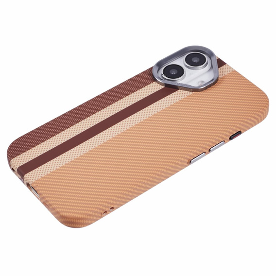 Калъфът за iPhone 16 Plus, Carbon Fiber MagSafe, жълт