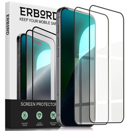 2x Закалено стъкло ERBORD 3D за iPhone 16 Plus на цял екран