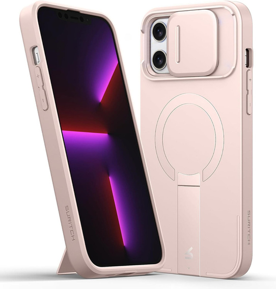 Калъф за iPhone 13 Pro Max/12 Pro Max Suritch Shockproof, Suritch Shockproof, за MagSafe, розов