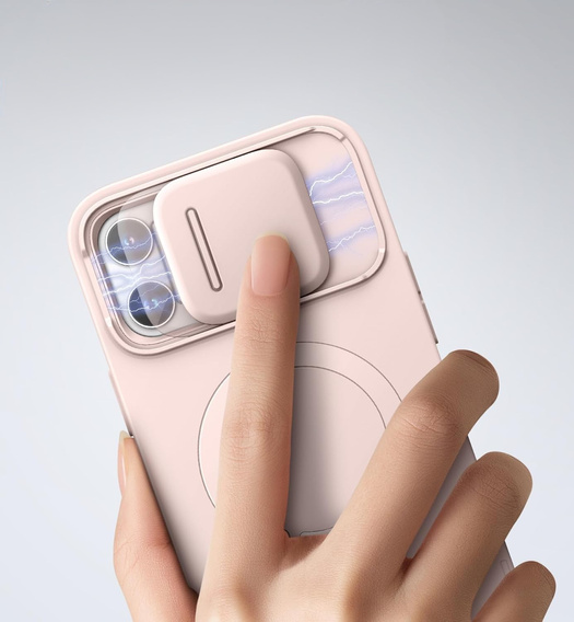 Калъф за iPhone 13 Pro Max/12 Pro Max Suritch Shockproof, Suritch Shockproof, за MagSafe, розов