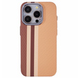 Калъфът за iPhone 15 Pro Max, Carbon Fiber MagSafe, жълт