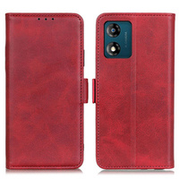 Калъф с капак за Motorola Moto E13, Wallet, червен