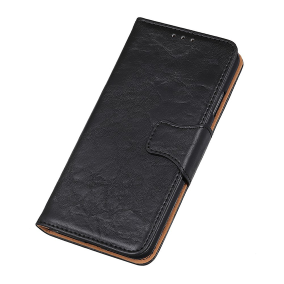 Калъф с капак за OnePlus Nord 2 5G, Split Leather Wallet, черен