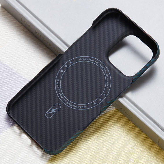 Калъфът iPhone 16 Pro, Aramid Fiber MagSafe, черен