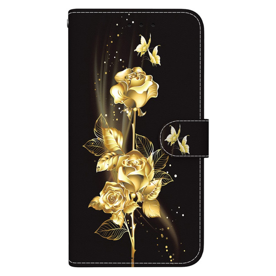 Калъф с капак за Infinix Hot 40i, Wallet, Butterfly rose