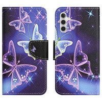 Калъф с капак за Samsung Galaxy M15 5G, Wallet, Sparkling Butterflies