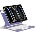 Калъф за клавиатура за iPad Pro 13" 2024, Magnetic Keyboard Touchpad, лилав