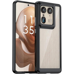 Калъфи за Motorola Edge 50 Ultra, Fusion Hybrid, прозрачен / черен