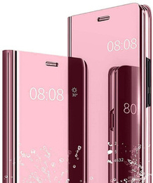 Калъфи за Huawei Y6P, Clear View, розов rose gold
