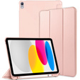 Калъфът за iPad 10.9 2022 10 Gen, Smart Pencil, с гнездо за стилус, розов