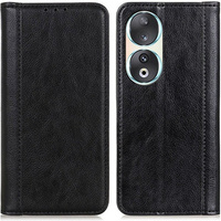 Калъфи за Honor 90, Wallet Litchi Leather, черен