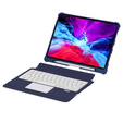Калъф + клавиатура iPad Air 10.9 4 2020 / 5 2022, Pen Slot TouchPad, лилав