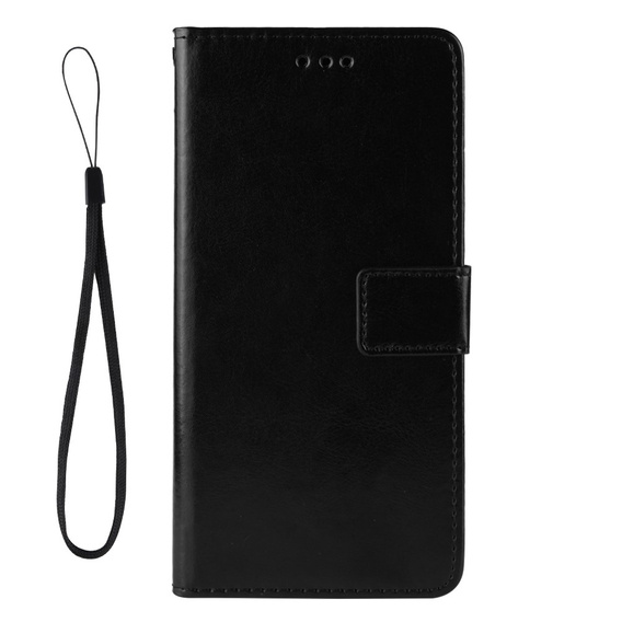 Калъф с капак за Oukitel WP5, Crazy Horse Wallet, черен