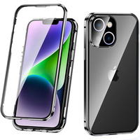 Калъфът за iPhone 14 Plus, Magnetic Dual Glass, черен