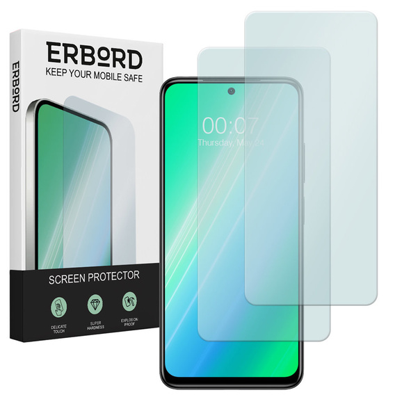 2x Закалено стъкло за Samsung Galaxy A51, ERBORD 9H Hard Glass на екрана