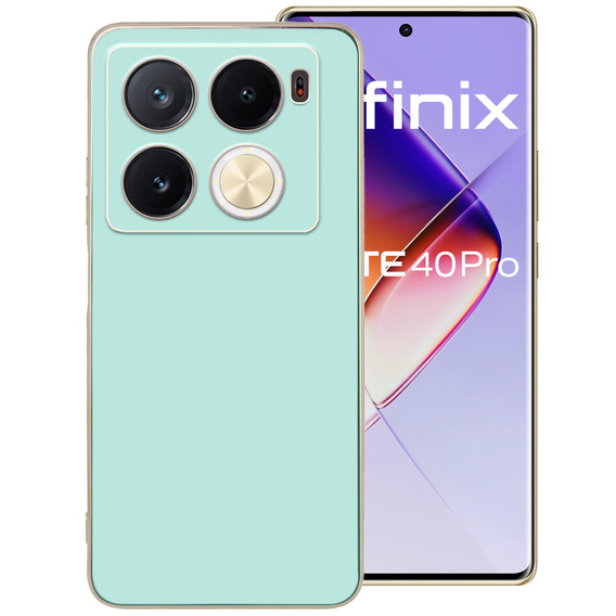 Калъф за Infinix Note 40 Pro, Glamour CamShield, ментов