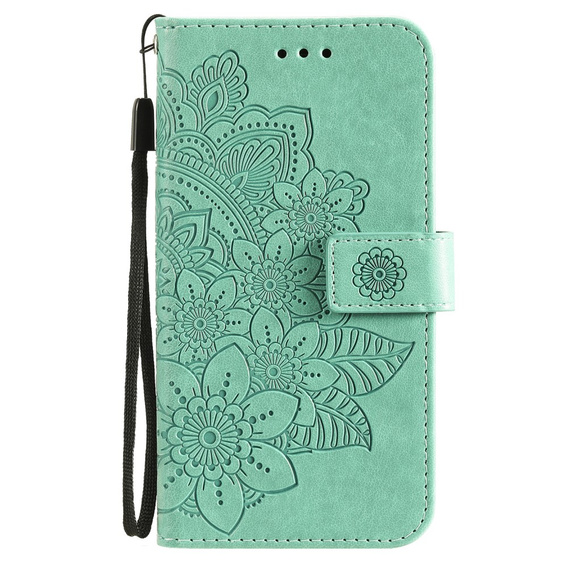 Калъф с капак за Samsung Galaxy S21 FE, Mandala, зелен