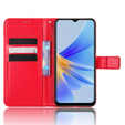 Калъф с капак за Oppo A17, Crazy Horse Wallet, червен