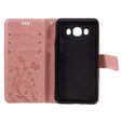 Калъф с капак за Samsung Galaxy J5 2016, Butterfly, розов