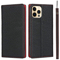 Кожен калъф за iPhone 12 Pro Max, ERBORD Grain Leather, черен