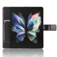 Калъф с капак за Samsung Galaxy Z Fold3 5G, Crazy Horse Wallet, черен