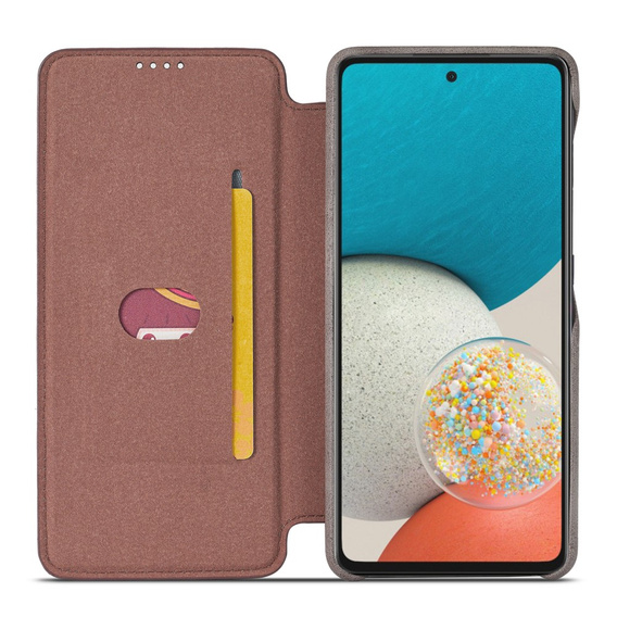 Калъф с капак за Samsung Galaxy A53 5G, LC.IMEEKE, кафе