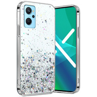 Калъфи за Realme 9i / Oppo A96, Glittery, сребърен