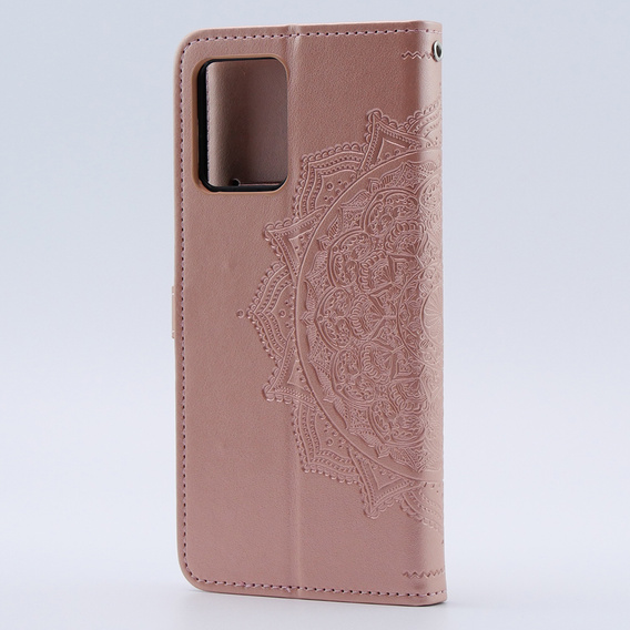 Калъф с капак за Motorola Moto G54 5G, Mandala, розов rose gold