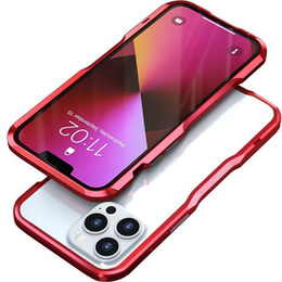 Калъфът LUPHIE за iPhone 13 Pro, Armor Bumper, червен
