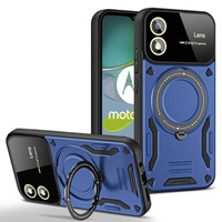 брониран калъф за Motorola Moto G24 / G24 Power / G04, Magnetic Ring, син