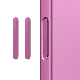 2x NORTHJO Стъклен бутон за управление на камерата за iPhone 16 / 16 Plus / 16 Pro / 16 Pro Max, розов