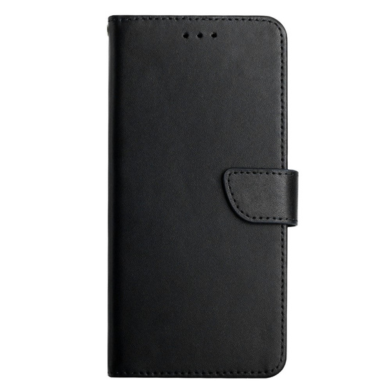 Калъф с капак за OnePlus 12 5G, Split Leather Wallet, черен