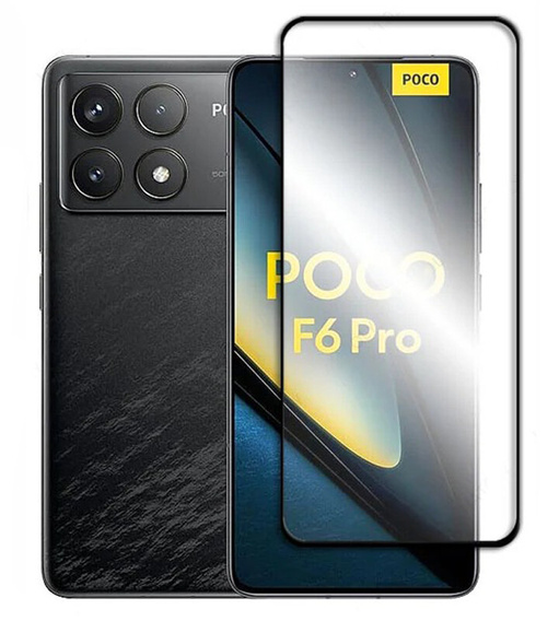 3D закалено стъкло за Xiaomi Poco F6 Pro, черна рамка