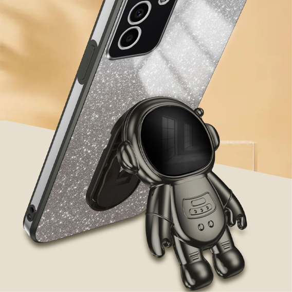 Калъфът за Samsung Galaxy A15 4G / 5G, Glitter Astronaut, черен