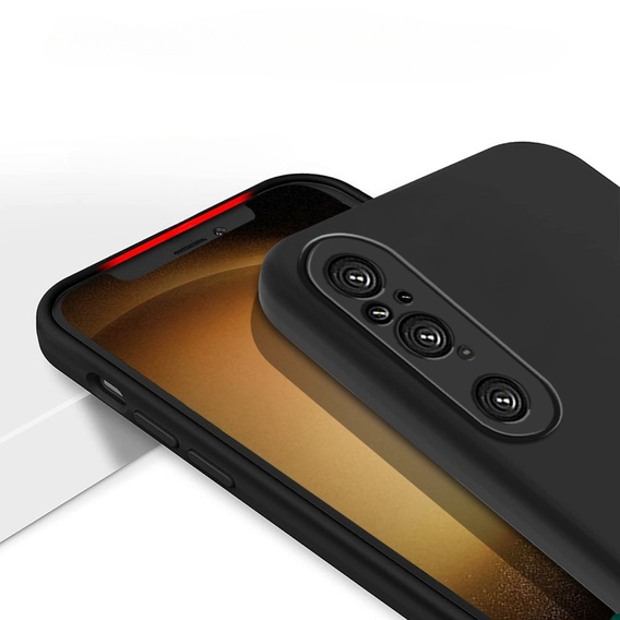Калъф за Sony Xperia 1 V, Silicone Lite, черен
