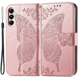 Калъф с капак за Samsung Galaxy A05s, Butterfly, лилав