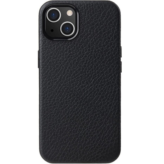 MELKCO калъф за iPhone 15, кожа за MagSafe, черен