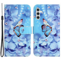 Калъф с капак за Samsung Galaxy M15 5G, Wallet, Flower and Butterfly