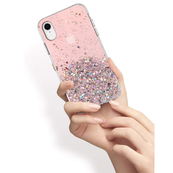 Калъфи за iPhone XR, Glittery, розов