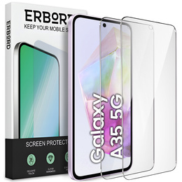 2x Закалено стъкло ERBORD 9H Hard Glass на екрана за Samsung Galaxy A35 5G