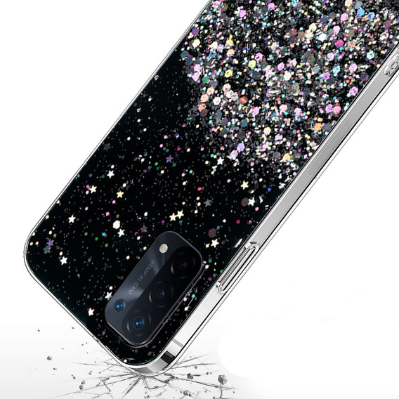 Калъфи за Oppo A54 5G/A74 5G/A93 5G, Glittery, черен