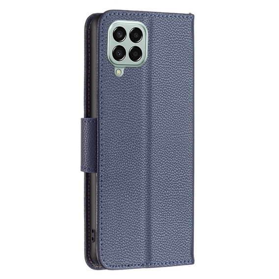 Калъф с капак за Samsung Galaxy M33 5G, Wallet Litchi Magnet, тъмносин