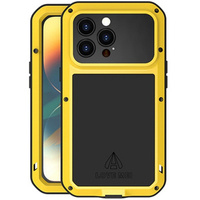 Калъфи Love Mei за iPhone 14 Pro, armored with glass, жълт