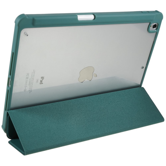 Калъф за iPad 10.2 2021 / 2020 / 2019, Smartcase Hybrid, с място за стилус, тъмнозелен