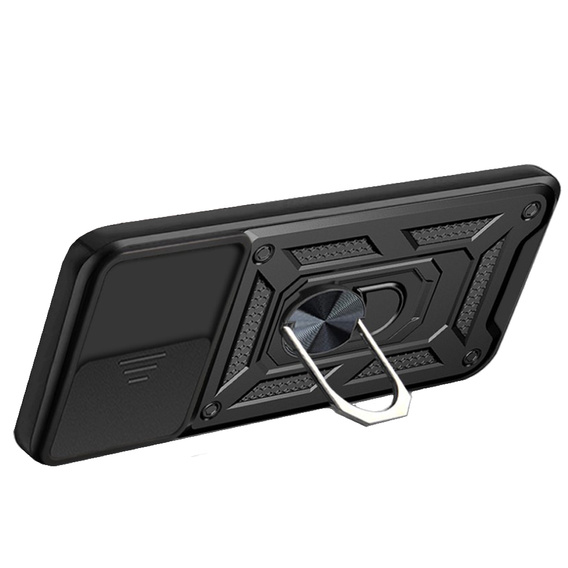 Брониран калъф за Samsung Galaxy S22 5G, CamShield Slide, черен