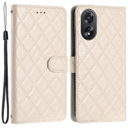 Калъф с капак за Oppo A38 4G / Oppo A18 4G, Wallet, BINFEN COLOR, бежов